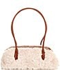 Sam Edelman Nori Faux Fur East-West Bowler Satchel Bag, Color:Cognac - Image 2