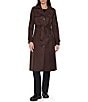 Sam Edelman Notch Collar Front Shield Single Breasted Trench Coat - Image 6