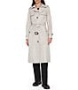 Sam Edelman Notch Collar Front Shield Single Breasted Trench Coat - Image 1