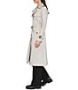 Sam Edelman Notch Collar Front Shield Single Breasted Trench Coat - Image 3