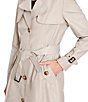 Sam Edelman Notch Collar Front Shield Single Breasted Trench Coat - Image 4