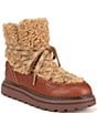 Color:Ginger Brown/Acron Brown - Image 1 - Orelia Faux Shearling Lug Sole Cold Weather Booties
