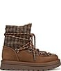 Sam Edelman Ovie Leather Plaid Fabric Faux Fur Lined Booties - Image 2