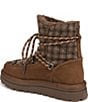 Sam Edelman Ovie Leather Plaid Fabric Faux Fur Lined Booties - Image 4