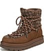 Sam Edelman Ovie Leather Plaid Fabric Faux Fur Lined Booties - Image 6