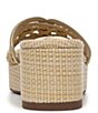 Sam Edelman Pauleena Metallic Woven Raffia Double E Logo Platform Wedge Slide Sandals - Image 3