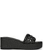 Sam Edelman Pauleena Woven Raffia Double E Logo Platform Wedge Slide Sandals - Image 3