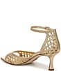 Sam Edelman Peyton Metallic Woven Raffia Ankle Wrap Dress Sandals - Image 4
