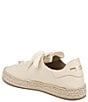 Color:Ivory - Image 4 - Poppy Jute Leather Lace-Up Espadrille Sneakers
