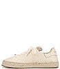 Color:Ivory - Image 5 - Poppy Jute Leather Lace-Up Espadrille Sneakers