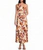 Sam Edelman Printed Dusk Draped Midi Dress - Image 1