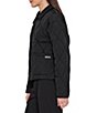 Sam Edelman Quilted Pattern Corduroy Point Collar Cropped Jacket - Image 3