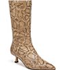 Sam Edelman Ramona Python Snake Print Leather Mid Dress Boots - Image 1