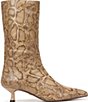 Sam Edelman Ramona Python Snake Print Leather Mid Dress Boots - Image 2