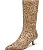 Sam Edelman Ramona Python Snake Print Leather Mid Dress Boots - Image 6