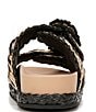 Color:Black/Natural - Image 3 - Reina Raffia Sunburst Buckle Detail Platform Sandals