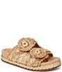 Color:Beechwood Multi - Image 1 - Reina Raffia Sunburst Buckle Detail Platform Sandals