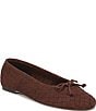 Sam Edelman Ruthie Woven Suede Bow Detail Ballet Flats - Image 1