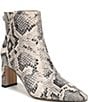 Sam Edelman Saige Python Print Leather Dress Booties - Image 1