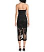 Sam Edelman Strapless Lace Mesh Column Midi Dress - Image 2