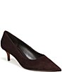 Sam Edelman Summer Suede Pointed Toe Kitten Heel Pumps - Image 1