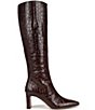 Sam Edelman Sylvia Crocodile Embossed Leather Tall Dress Boots - Image 2