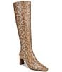 Sam Edelman Sylvia Snake Print Leather Tall Dress Boots - Image 1