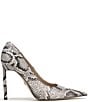 Sam Edelman Talula Python Print Leather Pointed Toe Stiletto Pumps - Image 2
