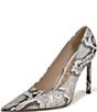 Sam Edelman Talula Python Print Leather Pointed Toe Stiletto Pumps - Image 6