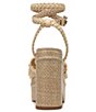 Color:Eggshell - Image 6 - Tate Basket Weave Raffia Bead Detail Platform Ankle Strap Sandals