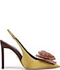 Sam Edelman Tegan Flore Satin Pointed Toe Slingback Pumps - Image 2
