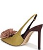 Sam Edelman Tegan Flore Satin Pointed Toe Slingback Pumps - Image 4