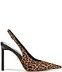 Sam Edelman Tegan Leopard Print Calf Hair Pointed Toe Stiletto Slingback Pumps - Image 2
