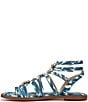 Color:Blue Lapis Multi - Image 5 - Tianna Fabric Floral Embellished Strappy Gladiator Sandals