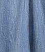 Color:Rockaway Wash - Image 4 - V-Neck Elastic Waist Flutter Cap Sleeve Blouse