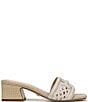 Sam Edelman Waylon Woven Raffia and Leather Double E Logo Slide Sandals - Image 2