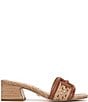 Sam Edelman Waylon Woven Raffia and Leather Double E Logo Slide Sandals - Image 3