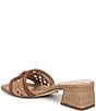 Sam Edelman Waylon Woven Raffia and Leather Double E Logo Slide Sandals - Image 5