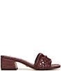 Sam Edelman Waylon Woven Raffia and Leather Double E Logo Slide Sandals - Image 4