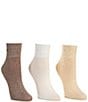 Sam Edelman Wide Welt Ankle Socks, 3 Pack - Image 1