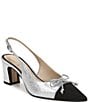 Sam Edelman Willette Metallic Leather Pointed Toe Slingback Pumps - Image 1