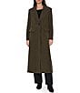 Sam Edelman Wool Blend Notch Collar Flap Pocket Single Breasted Maxi Coat - Image 1