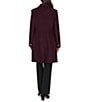 Sam Edelman Wool Blend Point Collar Boucle Inset Waist Button Front Coat - Image 2