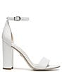 Color:Bright White - Image 2 - Yaro Leather Ankle Strap Block Heel Dress Sandals