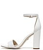 Color:Bright White - Image 5 - Yaro Leather Ankle Strap Block Heel Dress Sandals