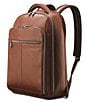 Color:Cognac - Image 1 - Classic Full Size Deluxe Leather Backpack