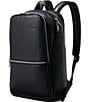 Color:Black - Image 1 - Classic Leather Slim Backpack