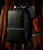 Color:Black - Image 5 - Classic Leather Slim Backpack