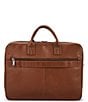 Color:Cognac - Image 2 - Classic Leather Toploader Brief Case