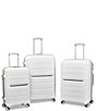 Color:White/Grey - Image 6 - Freeform Hardside Collection Two-Tone Color Carry-On Expandable Spinner Suitcase